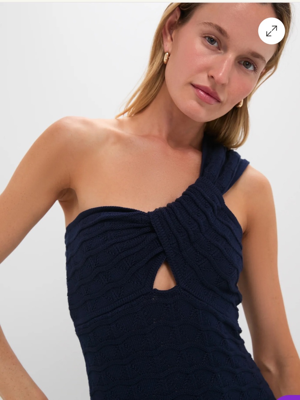 NWT Tuckernuck HYACINTH HOUSE
Navy Knit One Shoulder Nicole Midi Dress Sz Small - Picture 6 of 13